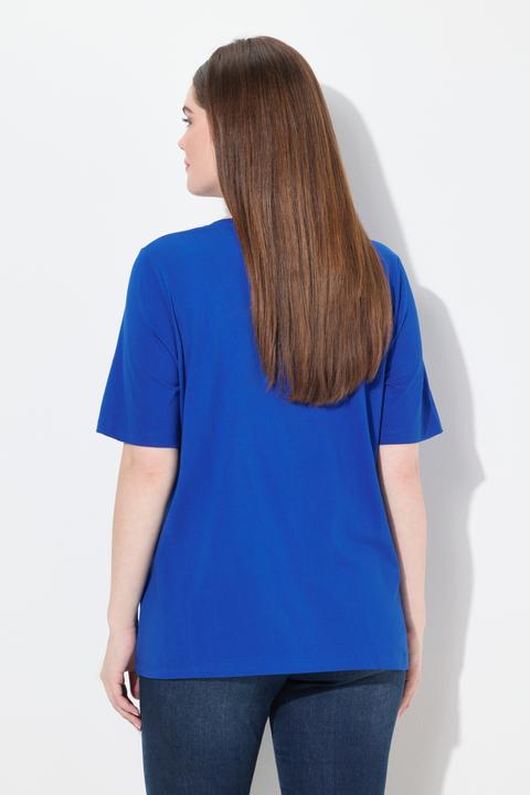 Produktbild Ulla Popken T-Shirt, Trachtenmotiv, Classic, V-Ausschnitt, Halbarm (62)