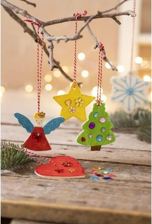 Produktbild Creativ Company Bastelset Weihnachtsanhänger zum Ausmalen