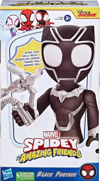 Actual product image Hasbro Spidey and His Amazing Friends super-sized Black Panther action figure, superhero toy f