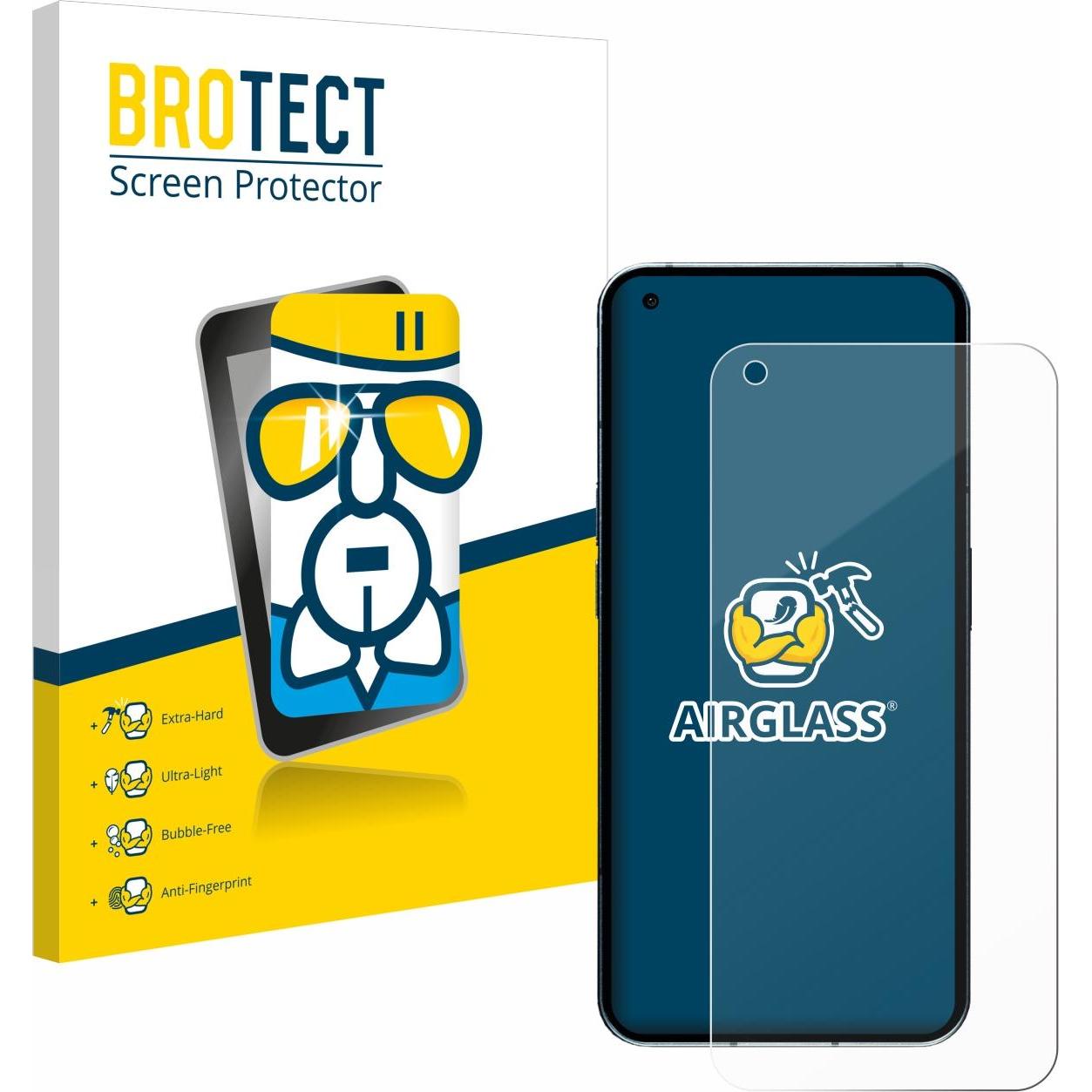 BROTECT AirGlass Panzerglasfolie (1 Stück, Nothing Phone (1)), Smartphone Schutzfolie, Transparent