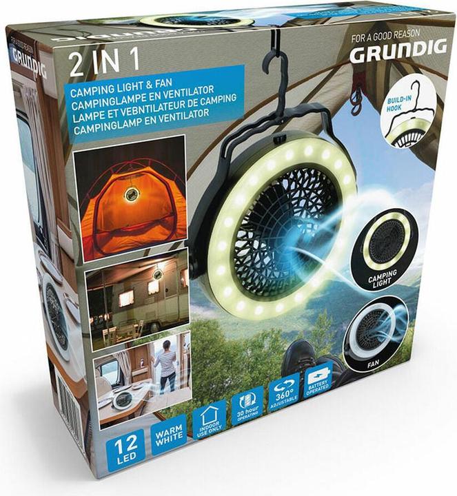Produktbild Grundig Campinglampe und Ventilator