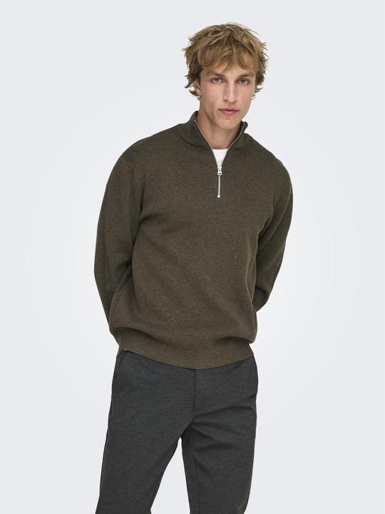 Produktbild Only & Sons Onsting Life Reg Half Zip Knit Noos (S)