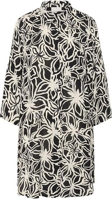 Black, Light Beige Flower
