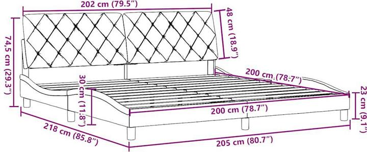 Image du produit vidaXL Bettgestell (200 x 200 cm)