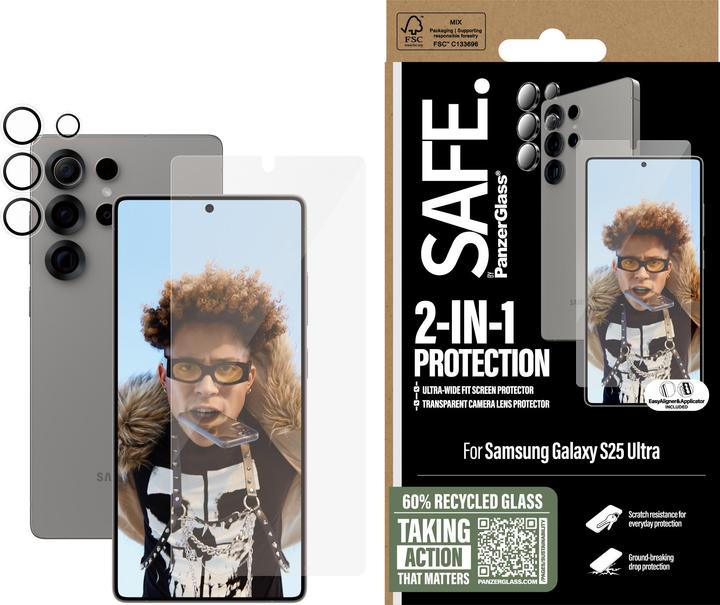 Produktbild PanzerGlass SAFE 2-in-1 Bundle Samsung Galaxy S25 Ultra (1 Stk., Samsung Galaxy S25 Ultra)
