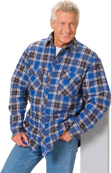 Craftland Holzfällerhemd, blau kariert, Gr. XL (XL)