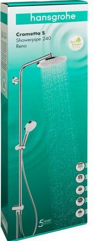 Actual product image hansgrohe Crometta S shower system 240 1 spray type water-saving 9 l/min Reno