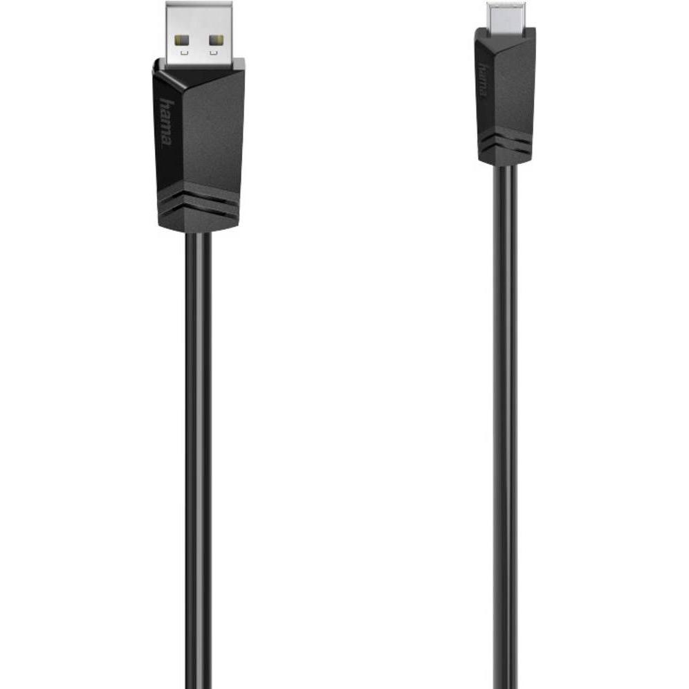 Hama Mini-USB-Kabel, USB 2.0, 480 Mbit/s, 0,75 m (0.75 m, USB 2.0), USB Kabel