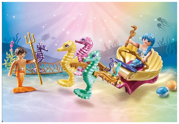 Produktbild Playmobil Meerjungfrauen-Seepferdchenkutsche (71500, Playmobil Princess Magic)