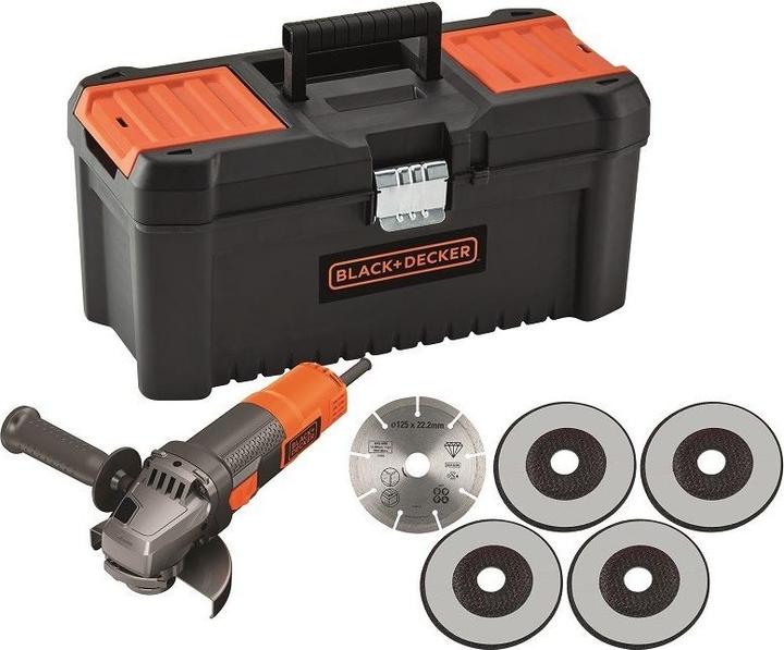 Actual product image Black & Decker One-hand angle grinder 125 mm KIT (125 mm)