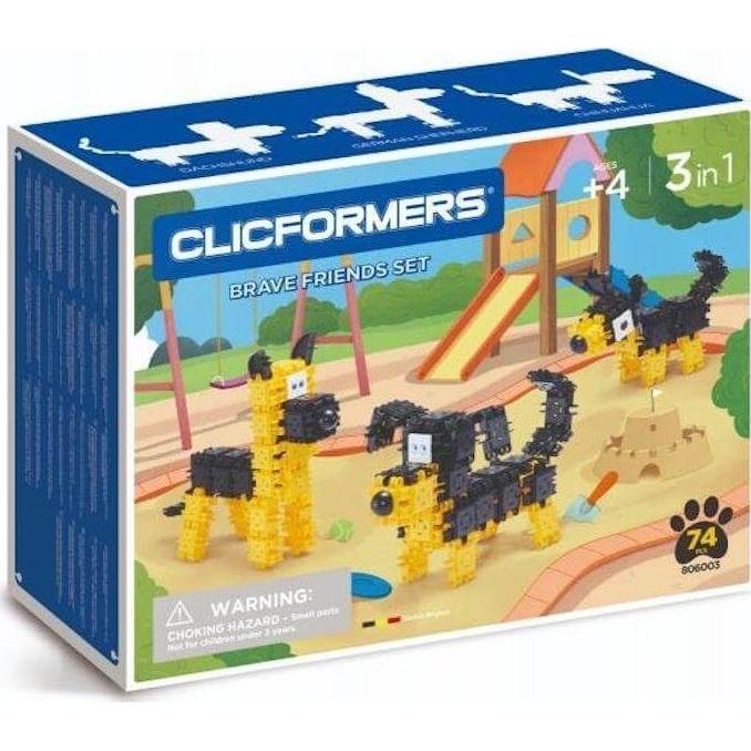Clics Klocki CLICFORMERS Schwarze und gelbe Freunde 74el (806003)