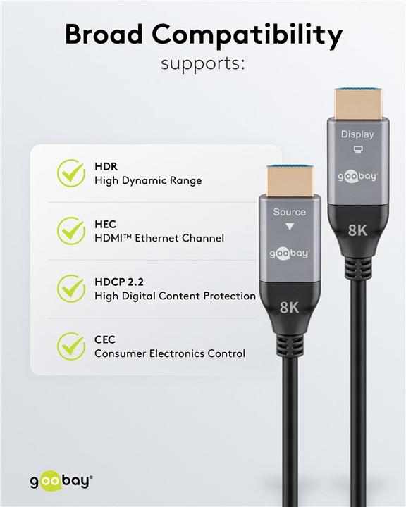 Produktbild Goobay Optisches Hybrid Ultra High-Speed HDMI-Kabel AOC (20 m)