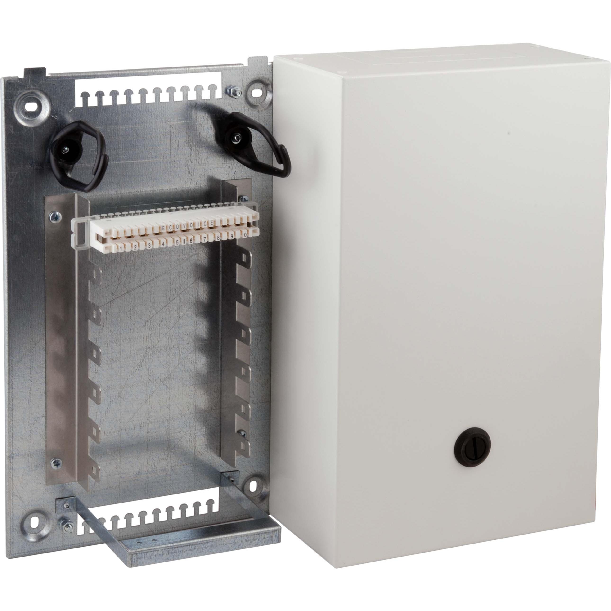 EFB Elektronik VKA12 Gehäuse inkl.Grundplatteund VKA Montagesatz 10DA (U/FTP, CAT7, 0.55 m), Netzwerkkabel