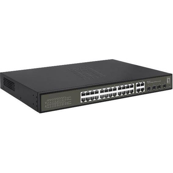 LevelOne GES-2128P switch di rete Gestito L2 Gigabit Ethernet (10/100/1000) Supporto Power over Ethe (28 porte), Switch di rete