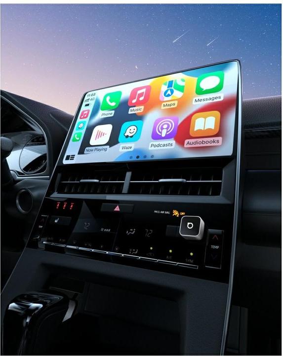 Actual product image Ottocast Car transmitter CA88-T2 Mini Cube Bluetooth silver