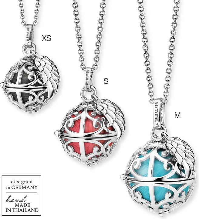 Immagine prodotto Engelsrufer Collana Angelcaller con palla canterina e ali in argento (Ottone, Argento 925, 45 cm)