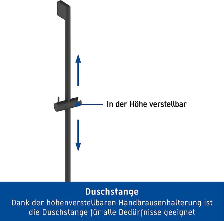 Image du produit Duravit Barre de douche 900mm noir mat