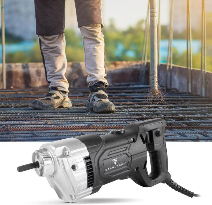 Produktbild Stahlwerk Betonrüttler 900 Watt, Betonverdichter, Flaschenrüttler für 35 / 50 mm Rüttelflasche