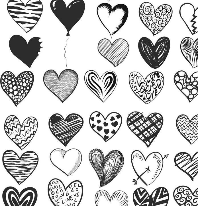Actual product image Trenddeko Heart variations (50 x 100 cm)