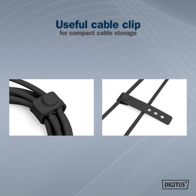 Image du produit Digitus Câble USB en silicone, USB 10Gbps, 0,5m, noir (0.50 m, USB 3.2 Gen 2, 100 W)