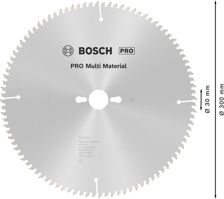 Immagine prodotto Bosch Professional Zubehör Lama circolare PRO Multi Material, 300 x 3,2 x 30 mm