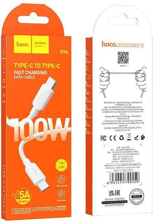 Produktbild Hoco USB C – USB C (1 m, USB 3.2 Gen 1, 100 W)