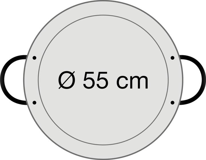 Actual product image All'Grill Paella pan polished steel Ø 55 cm (Paella pan, Steel, 55 x 5 cm)