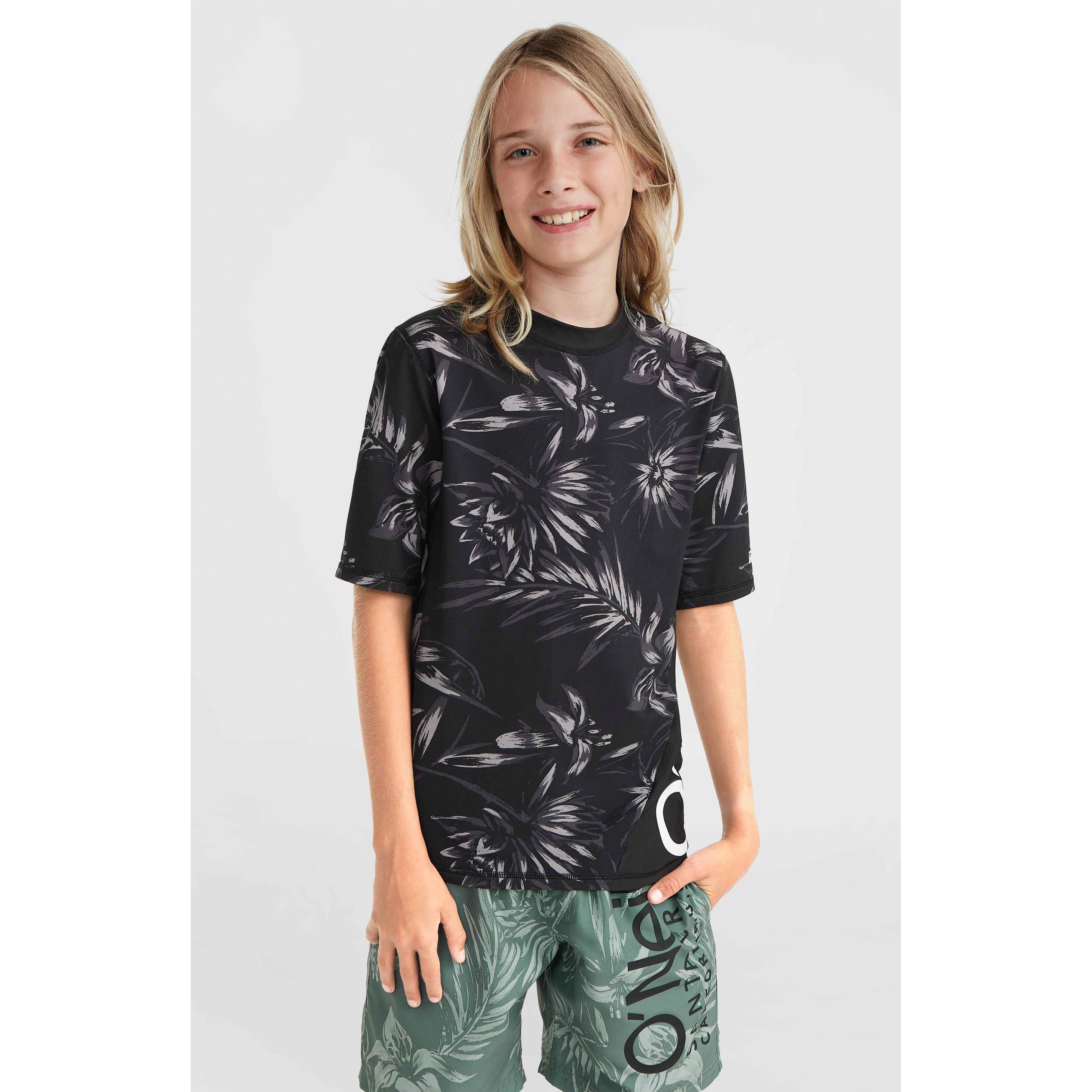 Thumbnail - O'Neill, Jungen, Badeshirt, Mix & Match Crazy Skin S/Slv, Schwarz, (12)