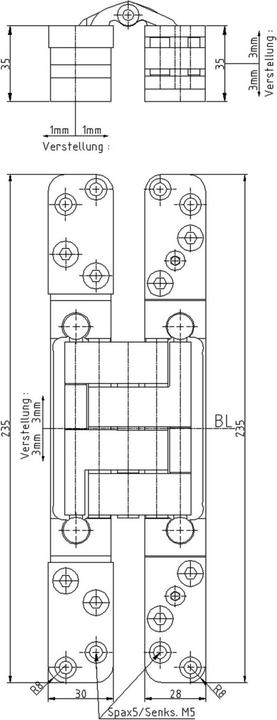 Actual product image Basys Türband Pivota DX100 3D velour vernickel