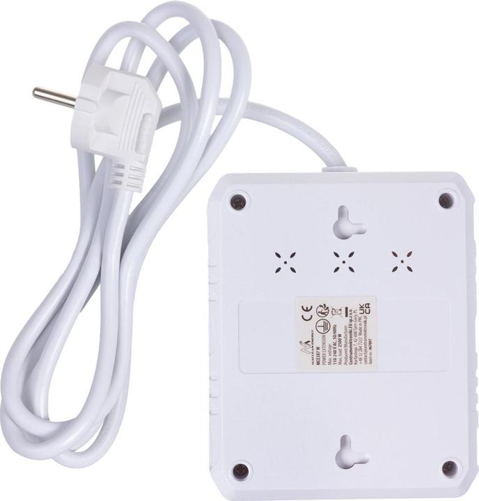 Actual product image Maclean Multiple socket outlet, extension cable, 2 sockets + 3 USB ports (5x, USB-A, 1.50 m)