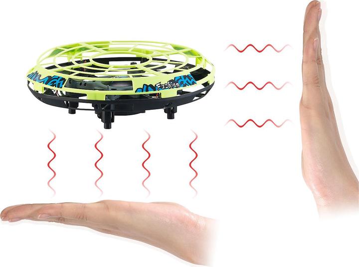 Actual product image Simulus Self flying quadrocopter ufo with infrared sensors and LEDs