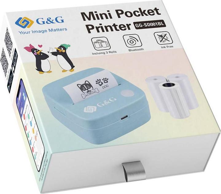 Produktbild G&G GA-SD001BL Thermodirekt-Drucker 30 mm, 25 mm, 15 mm (Thermodirekt)