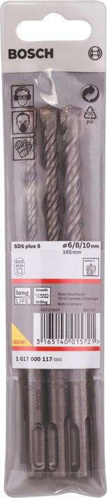 Produktbild Bosch Zubehör SDS plus-5 Hammerbohrer-Set, 3-tlg., 6/8/10 mm (10 mm, 6 mm, 8 mm)