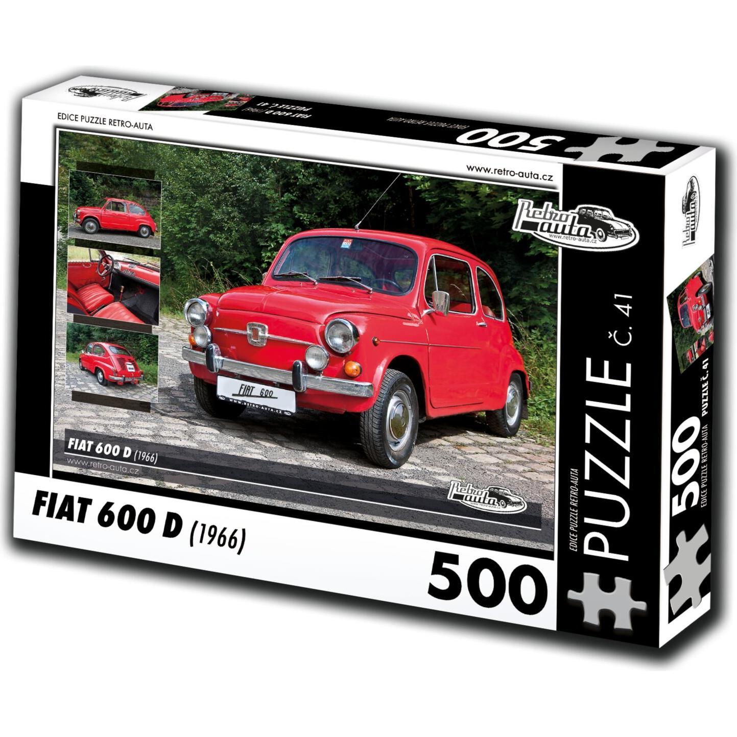 Thumbnail - Retro-auta Puzzle Nr. 41 Fiat 600 D (1966) 500 Teile (500 Teile)