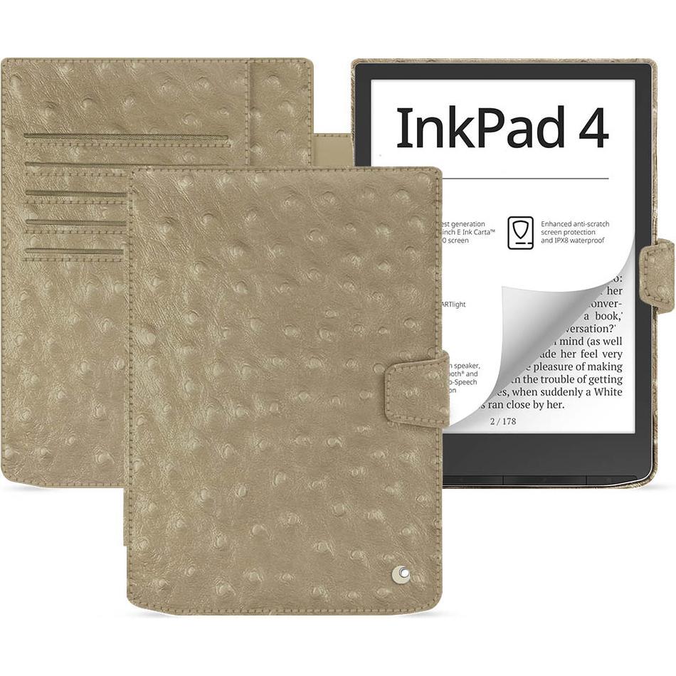 Noreve Lederschutzhülle PocketBook InkPad 4 (Pocketbook InkPad 4), eReader Zubehör, Beige