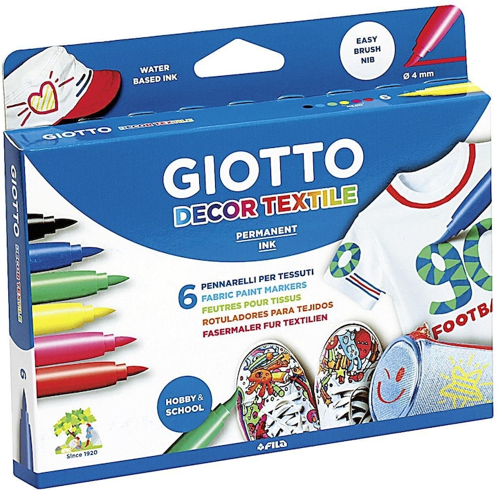 Actual product image Giotto Fiber pen 'Decor Textile (125 mm, 6 x)
