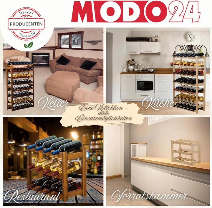 Actual product image Modo24 Bottle rack (30 bottles, 25 x 53 x 86 cm)