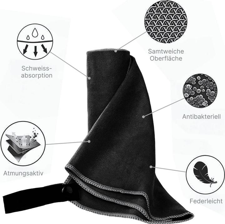 Actual product image Hermex Fitnesshandtuch Mikrofaser-Sporthandtuch Strandtuch Badetuch