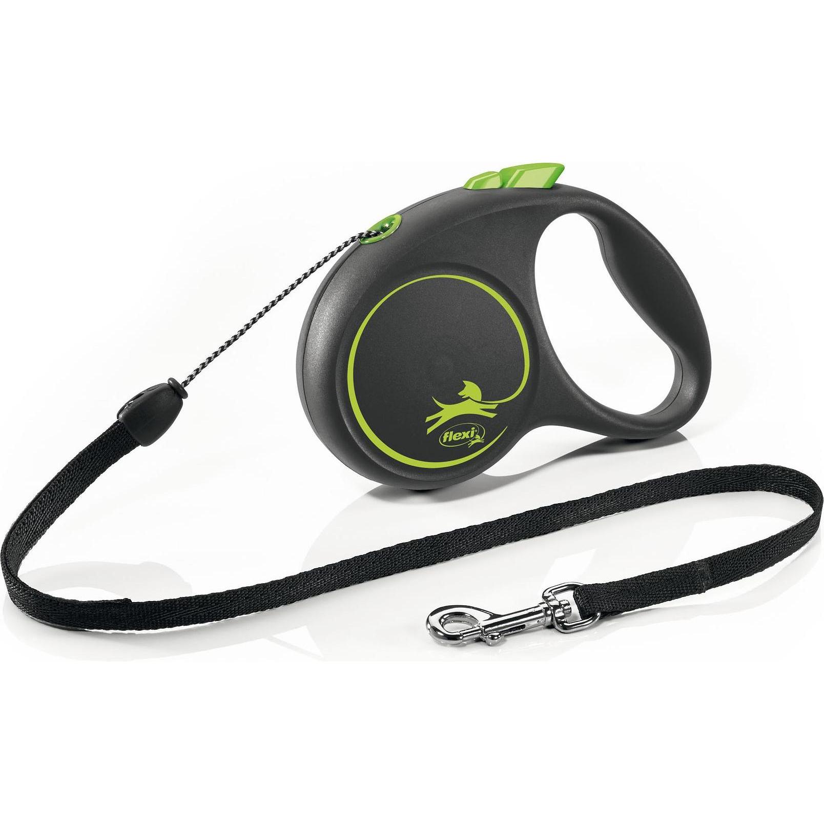 Flexi Black Design Seil (S, Hund, Allgemein), Halsband + Leine