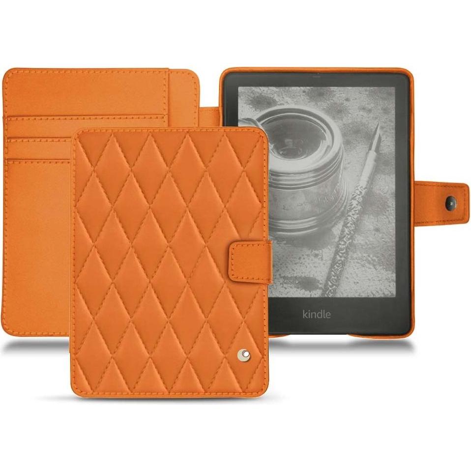 Noreve Lederschutzhülle Wallet (Kindle Paperwhite), eReader Zubehör, Orange