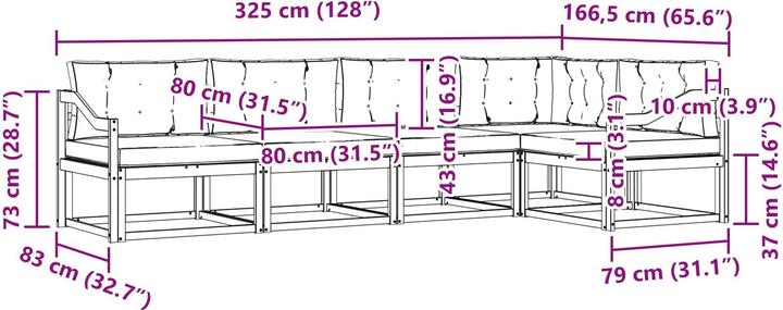Produktbild vidaXL Gartenmöbel Set