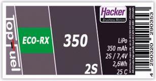 Immagine prodotto Hacker Batteria LiPo 25C (7.40 V, 350 mAh)