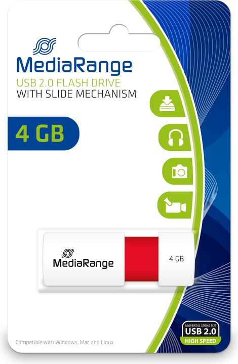 Image du produit MediaRange Clé mémoire USB Color Edition (4 Go, USB-A, USB 2.0)