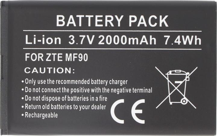 Produktbild AccuCell Akku ZTE MF90 (1 Stk., Gerätespezifisch, 2000 mAh, Ladegerät inkl. Akku)