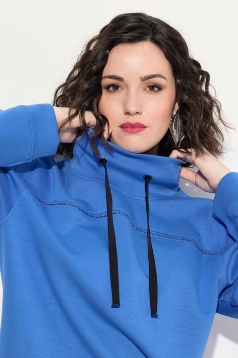 Produktbild Ulla Popken Sweatshirt, Ziersteine, Classic, Stehkragen, 3/4-Arm (50, 52)