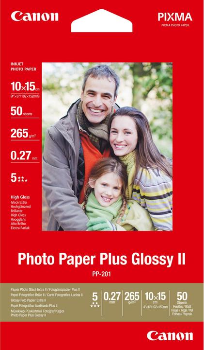 Actual product image Canon PP-201 Plus II (260 g/m², 10 x 15 cm, 50 x)