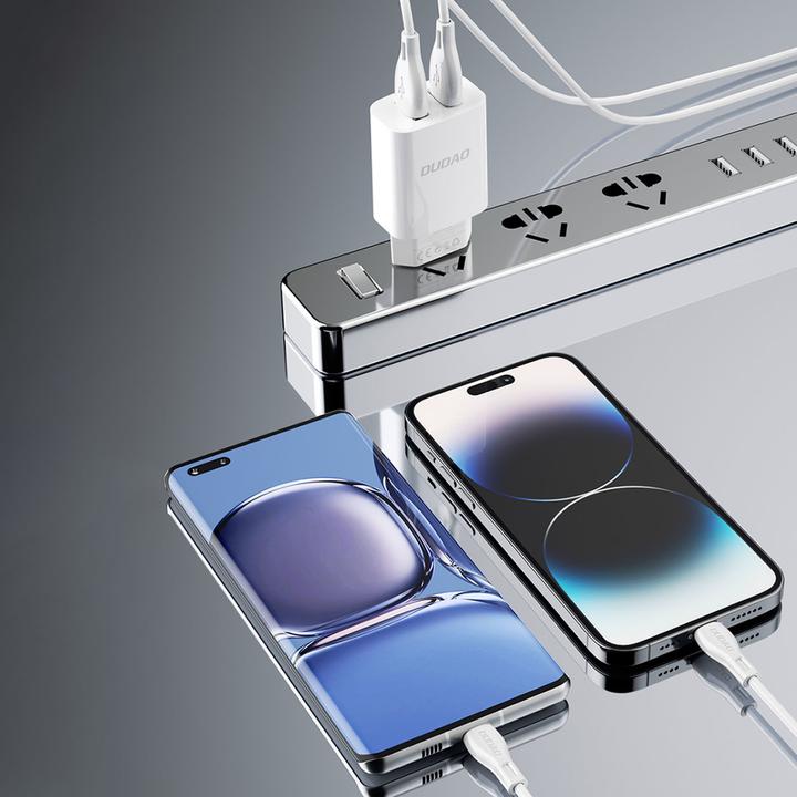 Produktbild Dudao EU charger 2 x USB 2.4A 5V DC white (12 W)