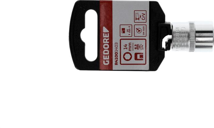 Produktbild Gedore Red red R41001403 Steckschlüsseleinsatz 1/4" 6-kant 14 mm Länge 25 mm (14 mm)