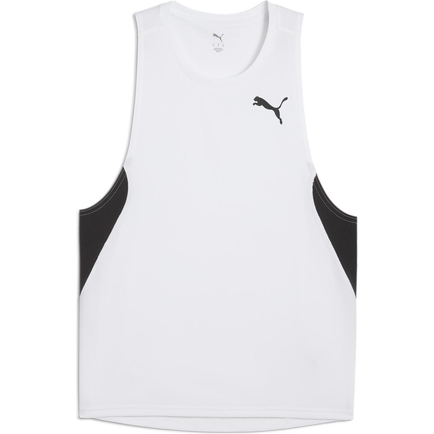 Puma, Herren, Sportshirt, M Cross The Line Singlet 3.0 (XL), Weiss, XL