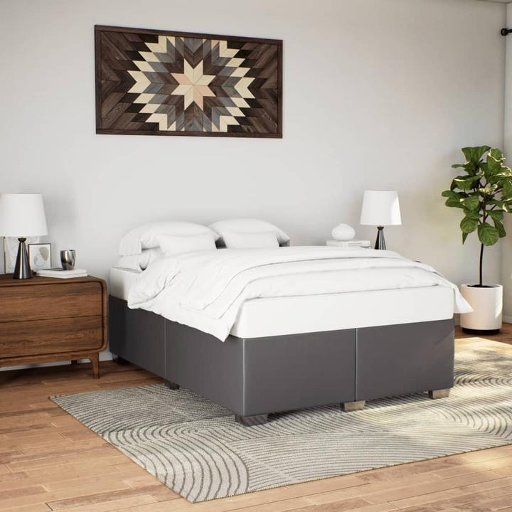 Actual product image vidaXL Faux leather bed frame (140 x 200)